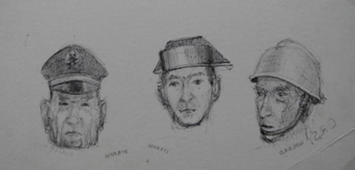 Strauss, Juan Carlos en Giscard met politiepet